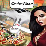 Livrare cu drone de pizza